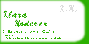 klara moderer business card